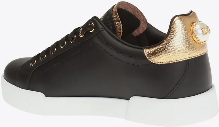Logo Low-Top Leather Sneakers - Image 2