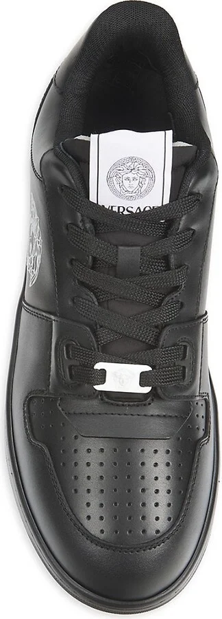 Logo Low Top Leather Sneakers - Image 5