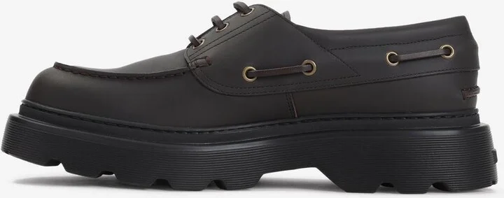 Logo Monogram Leather Derby Shoes - Image 2