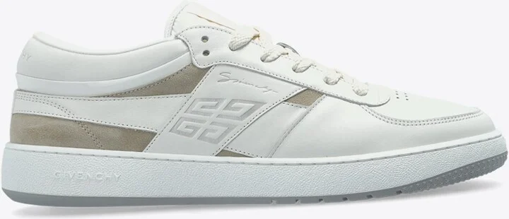 Logo-Monogram Leather Sneakers