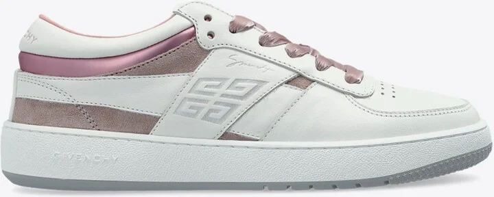 Logo-Monogram Leather Sneakers