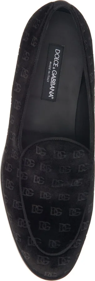 Logo Monogram Velvet Loafer - Image 5