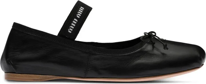 Logo-Patch Ballerina Shoes