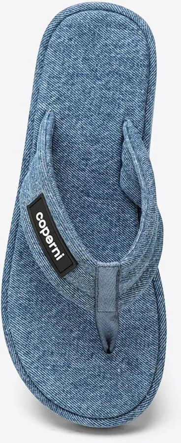 Logo-Patch Denim Flip-Flops - Image 2
