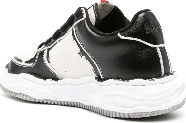 Logo-Patch Faded-Effect Sneakers - Image 3