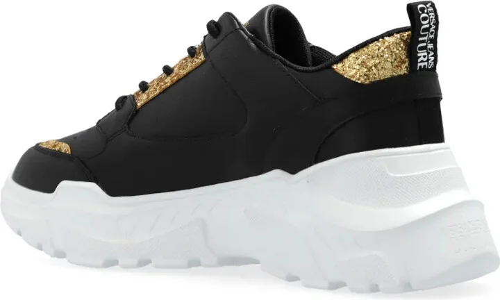 Logo-Patch Glitter-Detailing Sneakers - Image 5