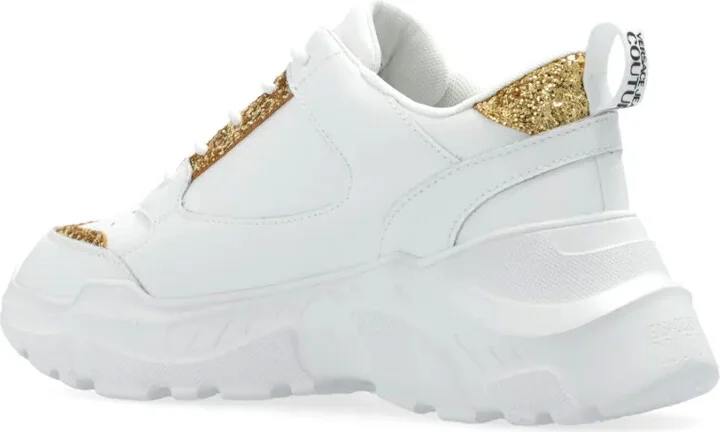Logo-Patch Glitter-Detailing Sneakers - Image 5
