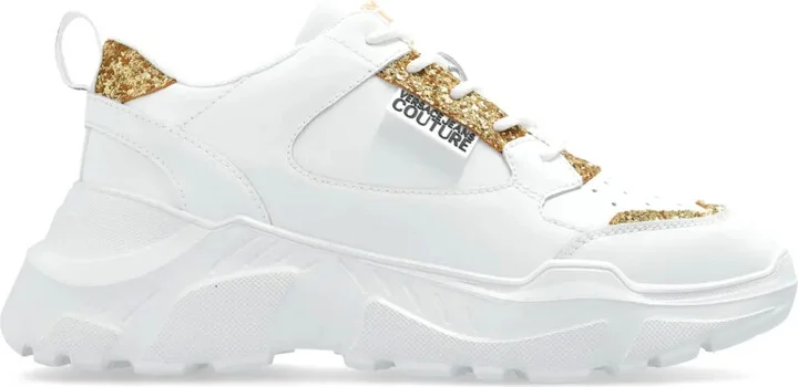 Logo-Patch Glitter-Detailing Sneakers