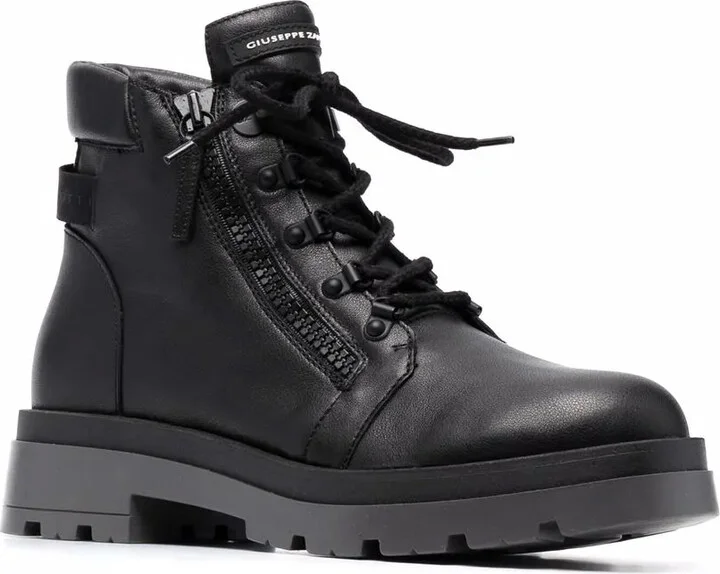 Logo-Patch Lace-Up Boots - Image 2