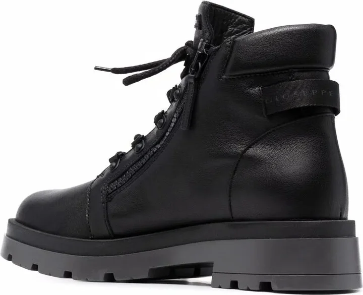 Logo-Patch Lace-Up Boots - Image 3