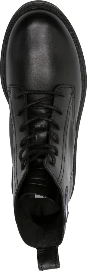 Logo-Patch Lace-Up Leather Boots - Image 4