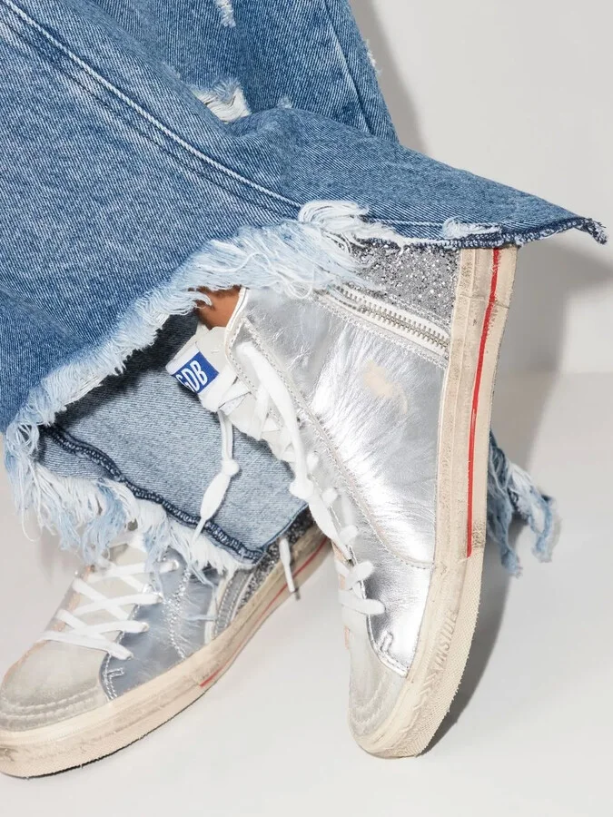 Logo-Patch Lace-Up Sneakers - Image 3