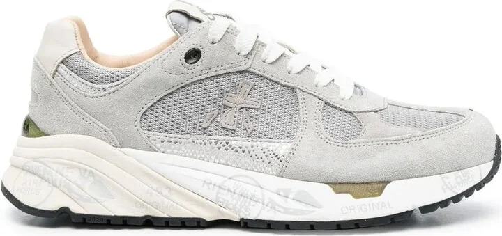 Logo-Patch Lace-Up Sneakers