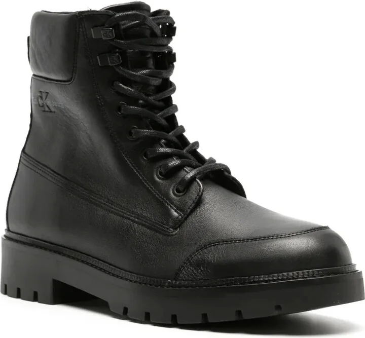 Logo-Patch Leather Ankle Boots - Image 2