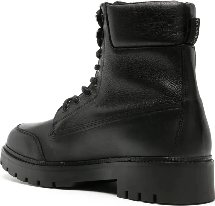 Logo-Patch Leather Ankle Boots - Image 3