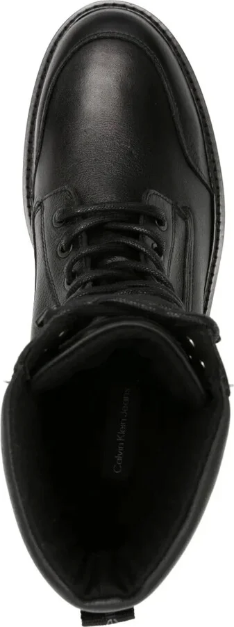 Logo-Patch Leather Ankle Boots - Image 4