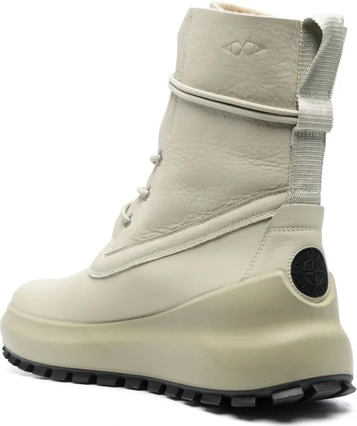 Logo-Patch Leather Boots - Image 3
