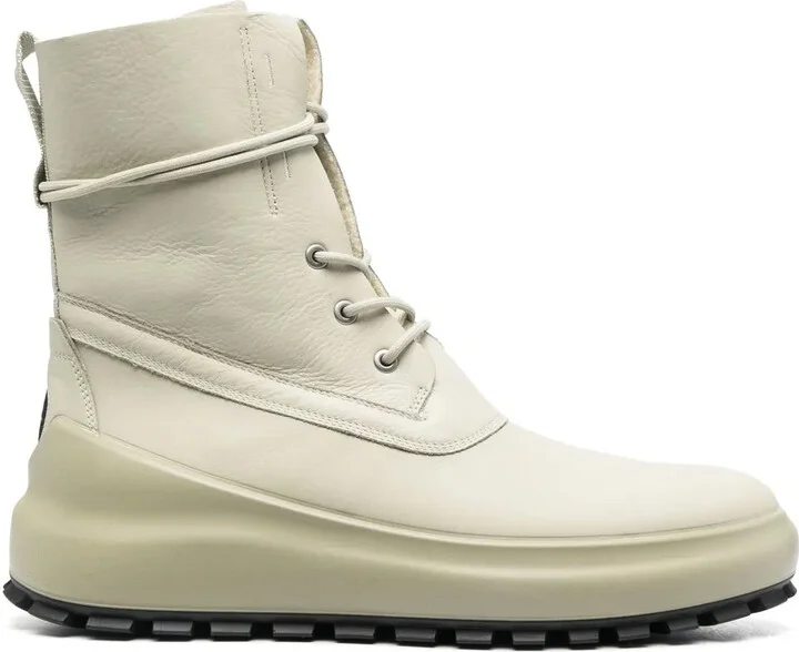 Logo-Patch Leather Boots