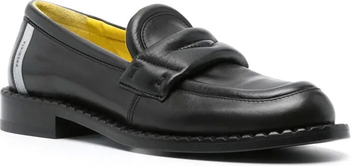Logo-Patch Leather Loafers - Image 2