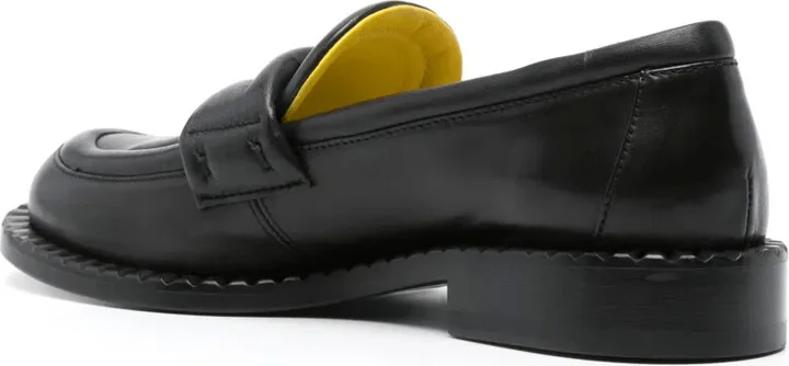Logo-Patch Leather Loafers - Image 3