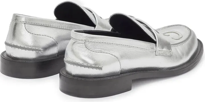 Logo-Patch Leather Moccasin Loafers - Image 3