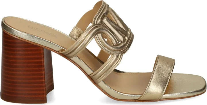 Logo-Patch Leather Sandals