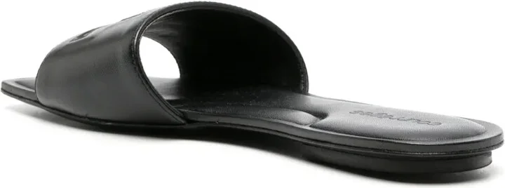 Logo-Patch Leather Slides - Image 3