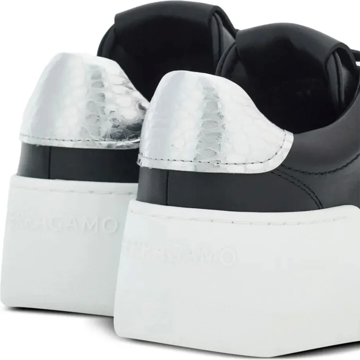 Logo-Patch Leather Sneakers - Image 3