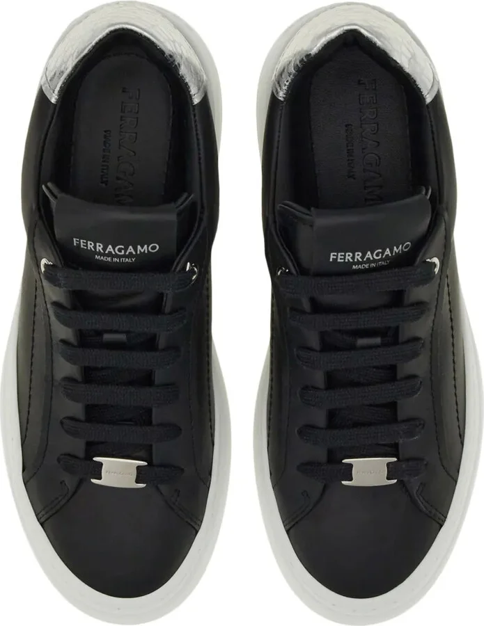 Logo-Patch Leather Sneakers - Image 4