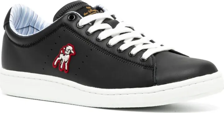 Logo-Patch Leather Sneakers - Image 2