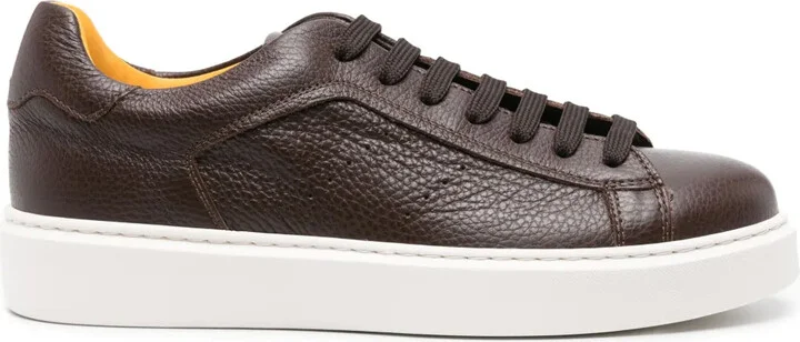 Logo-Patch Leather Sneakers