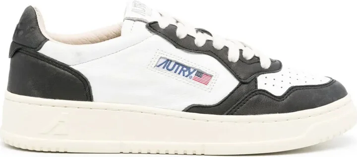 Logo-Patch Leather Sneakers