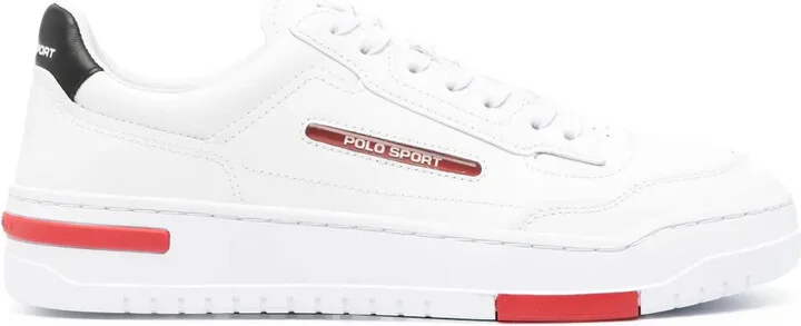 Logo-Patch Leather Sneakers