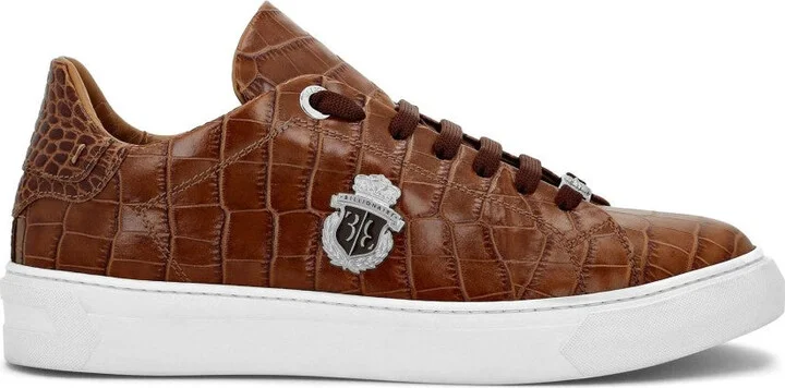 Logo-Patch Leather Sneakers