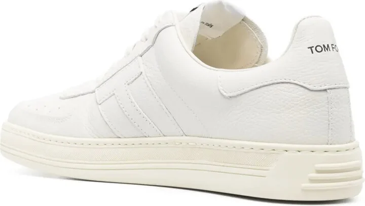 Logo-Patch Low-Top Leather Sneakers - Image 3