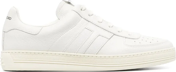 Logo-Patch Low-Top Leather Sneakers