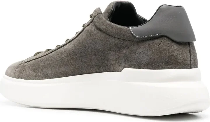 Logo-Patch Low-Top Suede Sneakers - Image 3