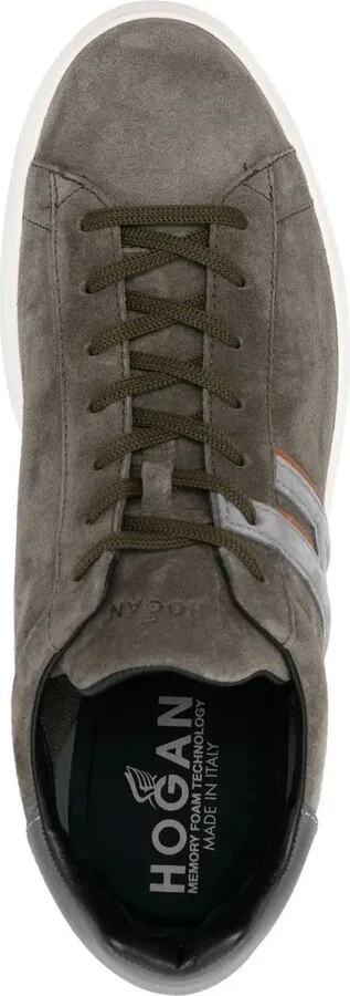 Logo-Patch Low-Top Suede Sneakers - Image 4