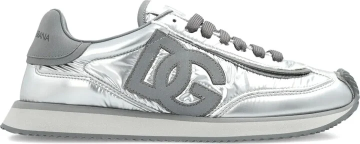 Logo-Patch Metallic Sneakers