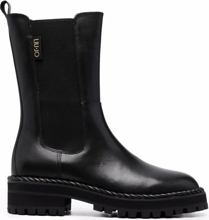 Logo-Patch Mid-Length Boots