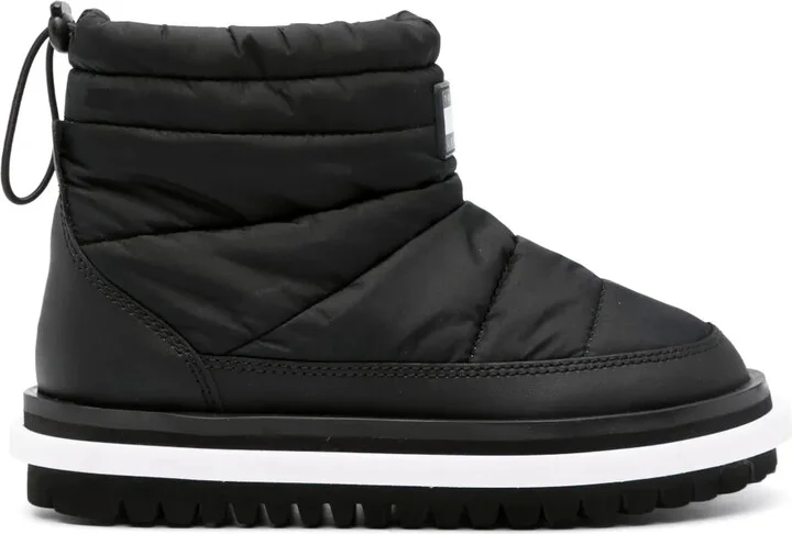 Logo-Patch Padded Ankle Boots