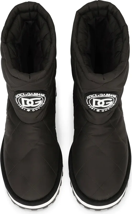 Logo-Patch Padded Boots - Image 4