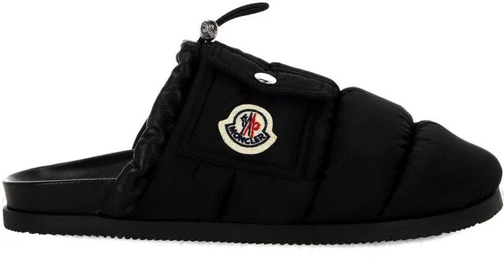 Logo Patch Padded Slippers