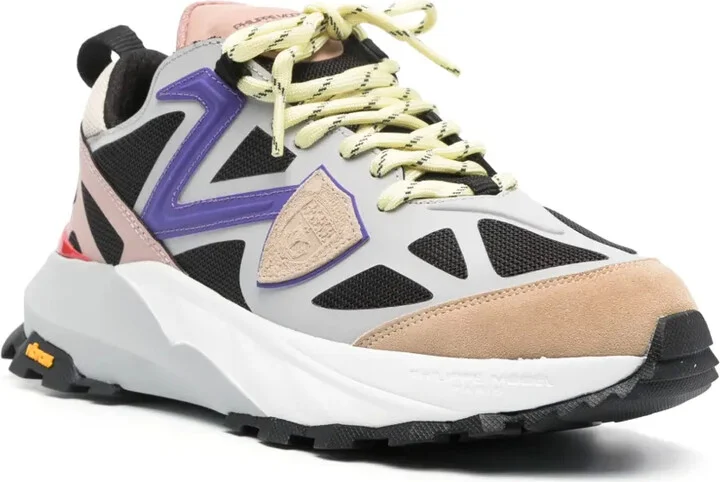 Logo-Patch Panelled-Design Sneakers - Image 2