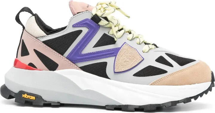 Logo-Patch Panelled-Design Sneakers