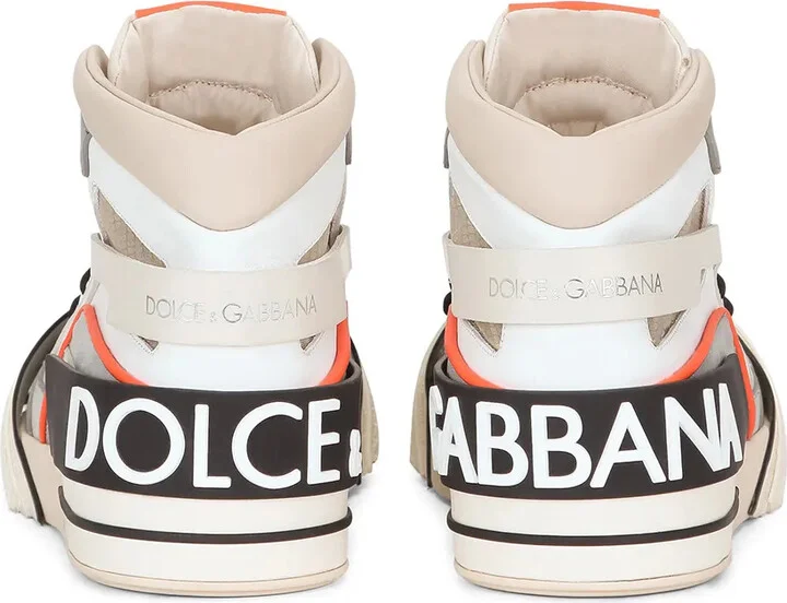 Logo-Patch Panelled High-Top Sneakers - Image 3