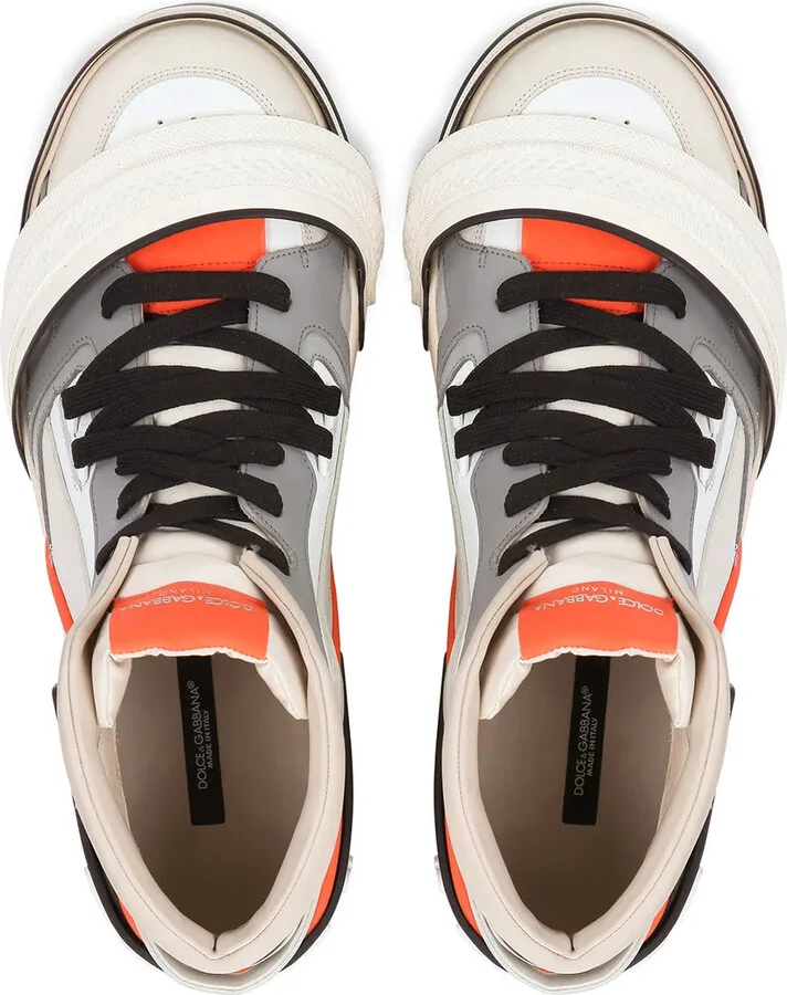 Logo-Patch Panelled High-Top Sneakers - Image 4