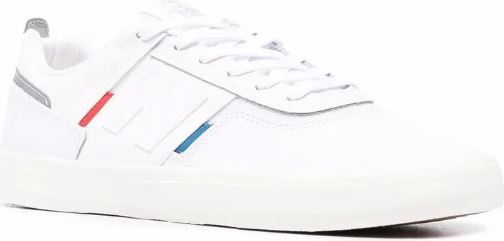Logo-Patch Panelled Leather Sneakers - Image 2