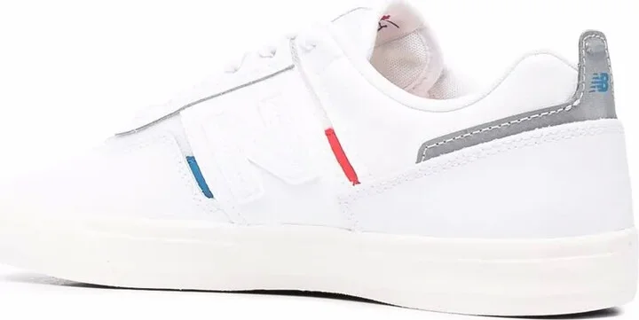 Logo-Patch Panelled Leather Sneakers - Image 3