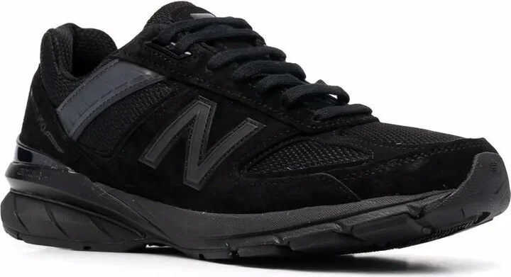 Logo-Patch Panelled Suede Sneakers - Image 2
